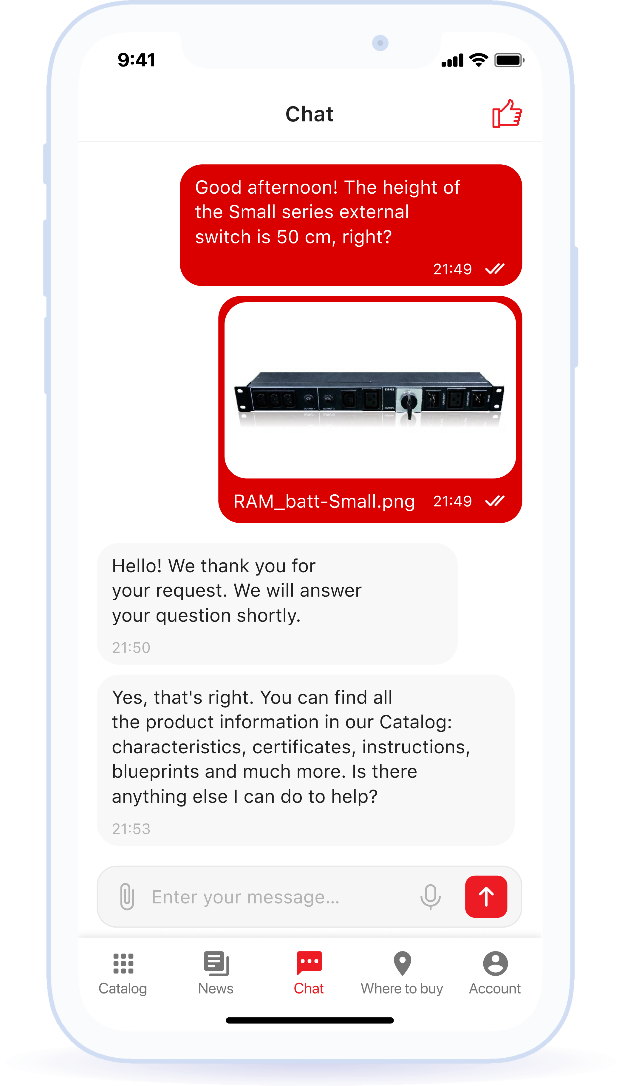 Online chat with technical support