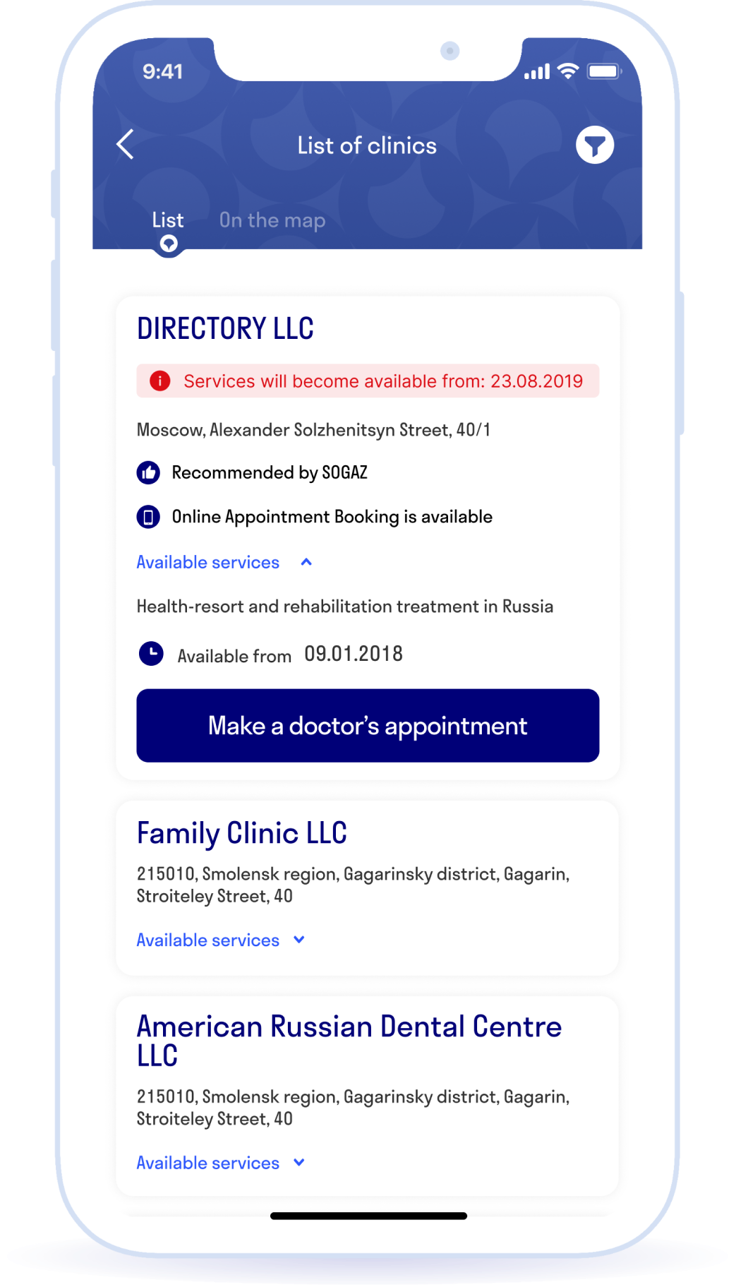 Setting doctor appointments