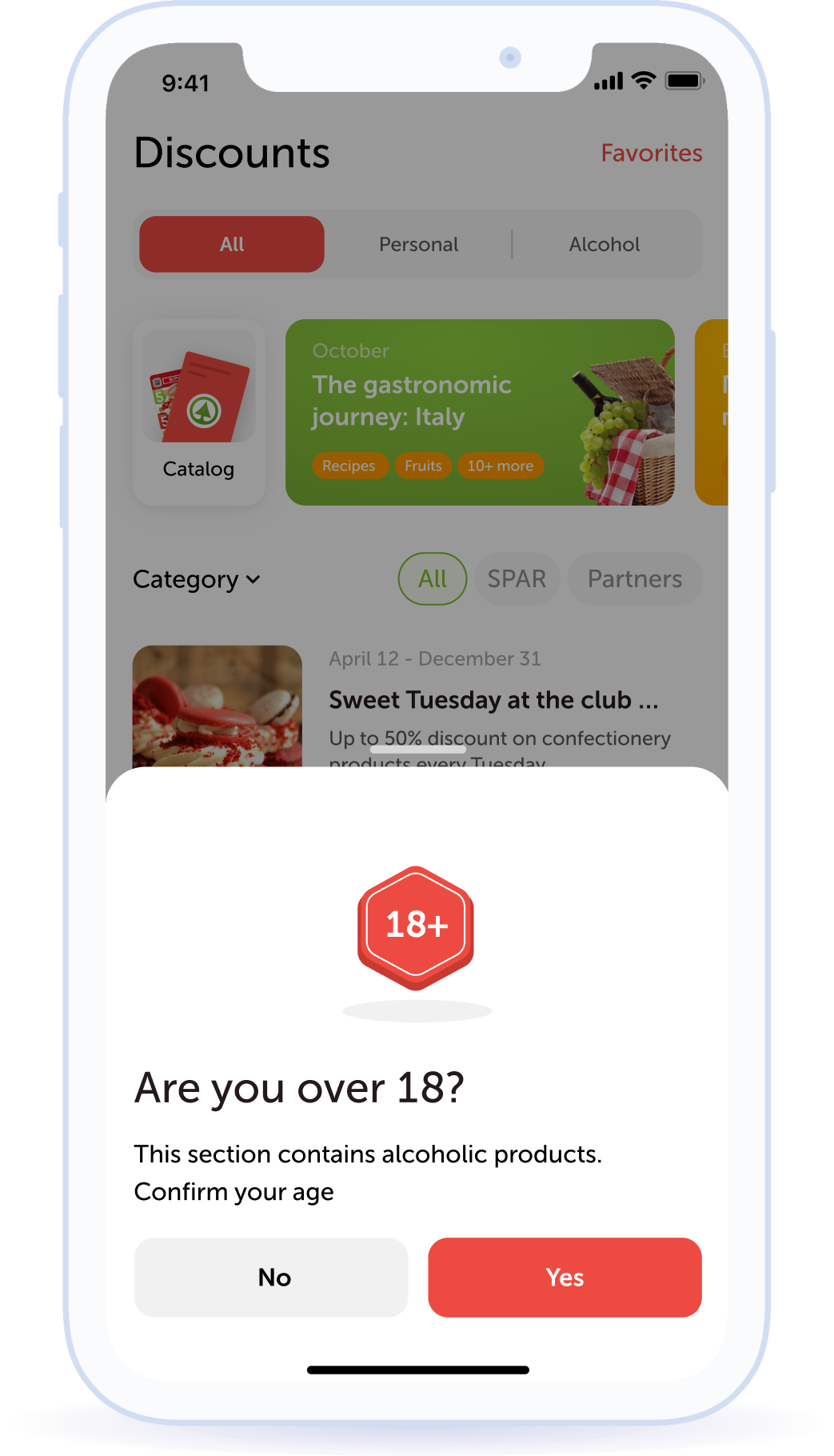 Age verification (18+) is required for access to certain product categories