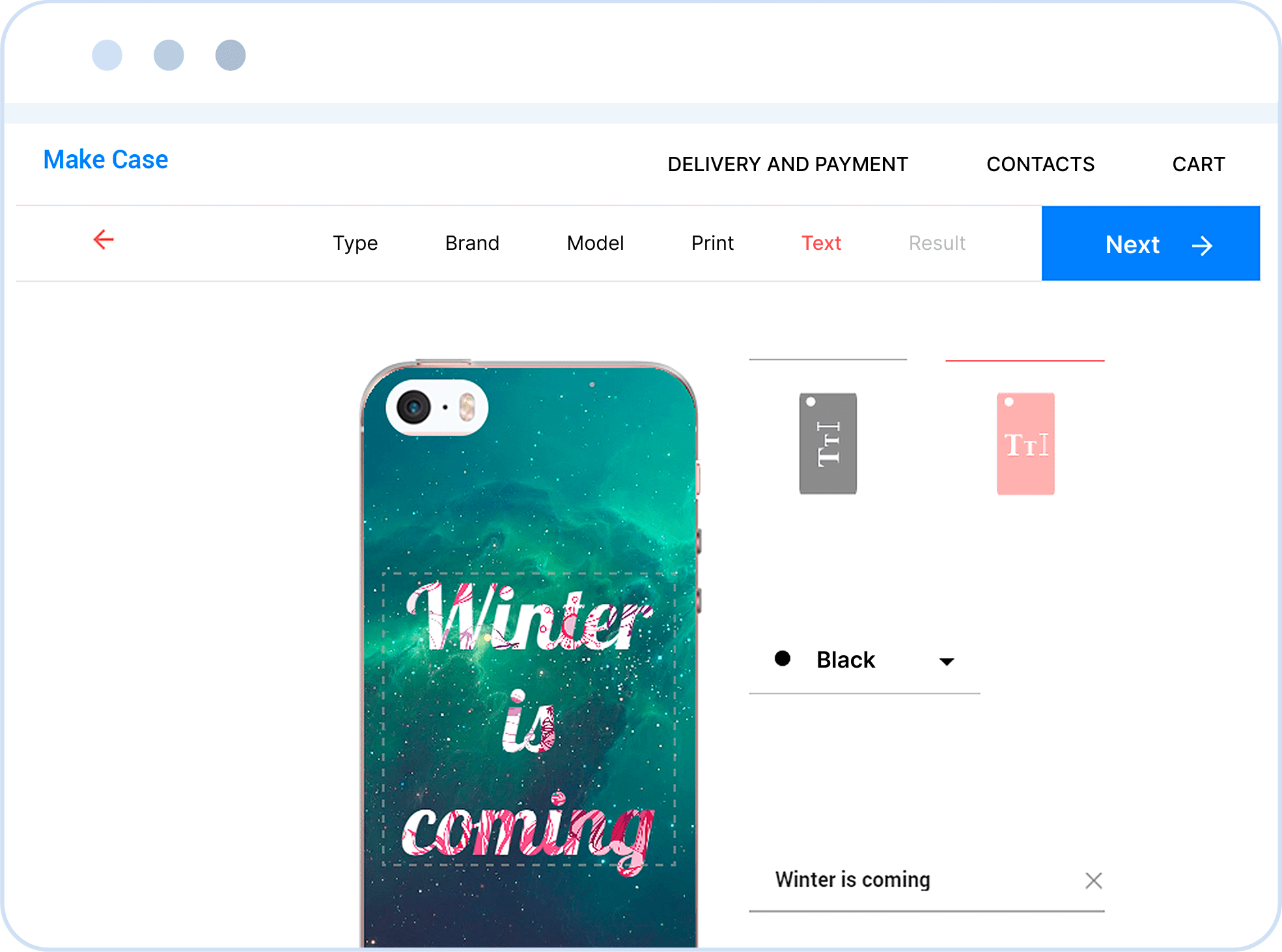 Creating your own designs in the builder