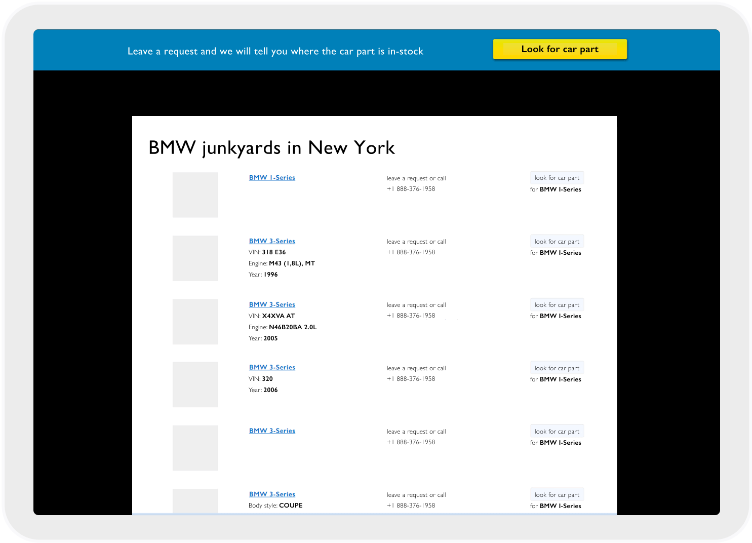 Free options selection for the user's request