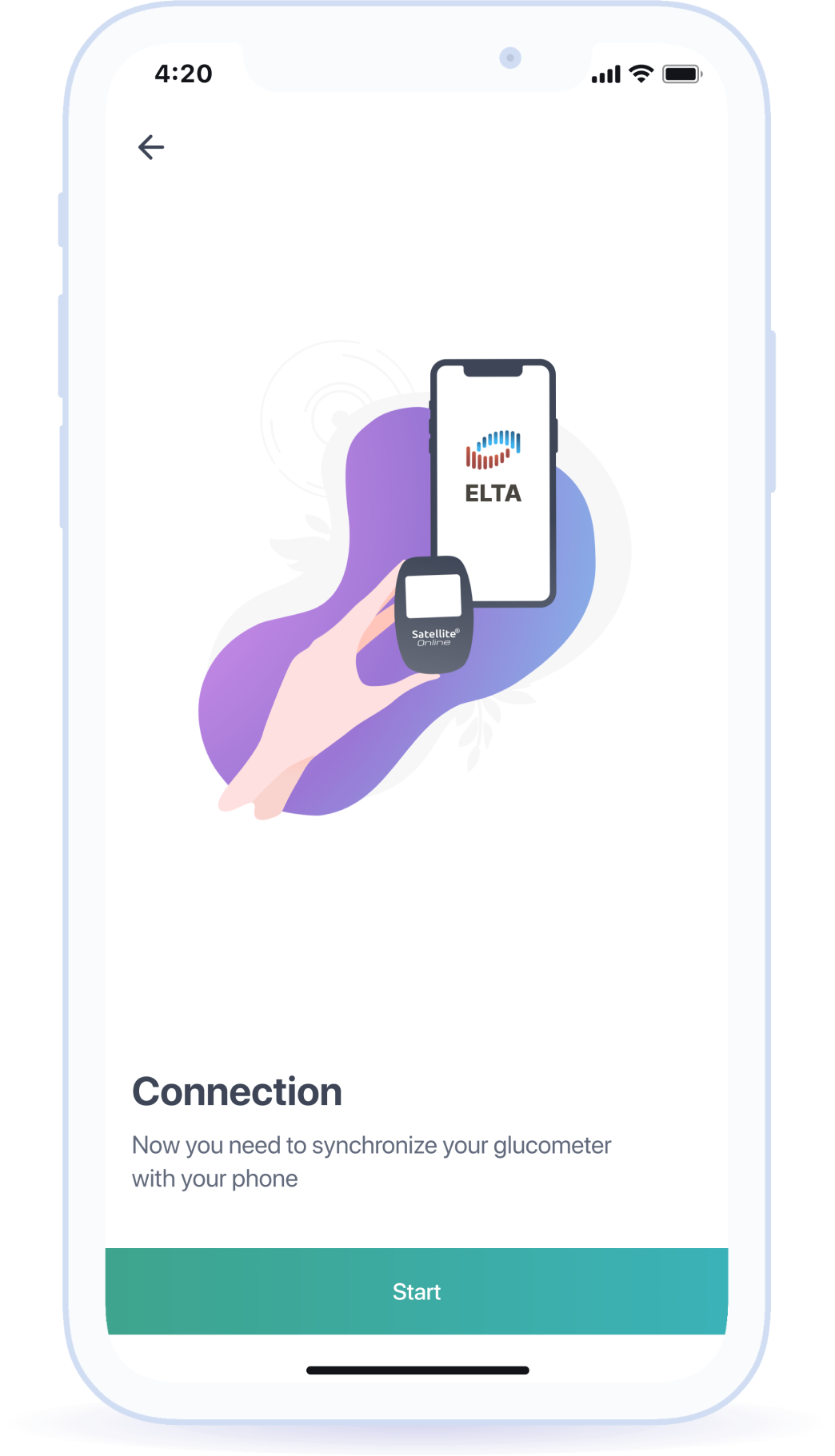 Bluetooth synchronization of the device