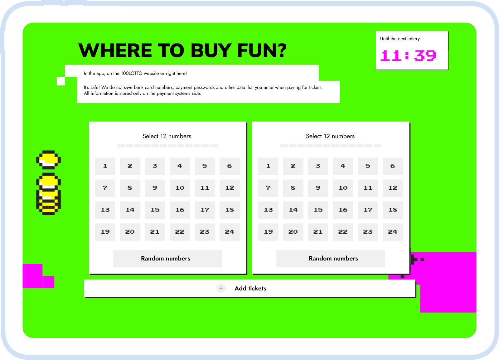 Ticket selection and payment