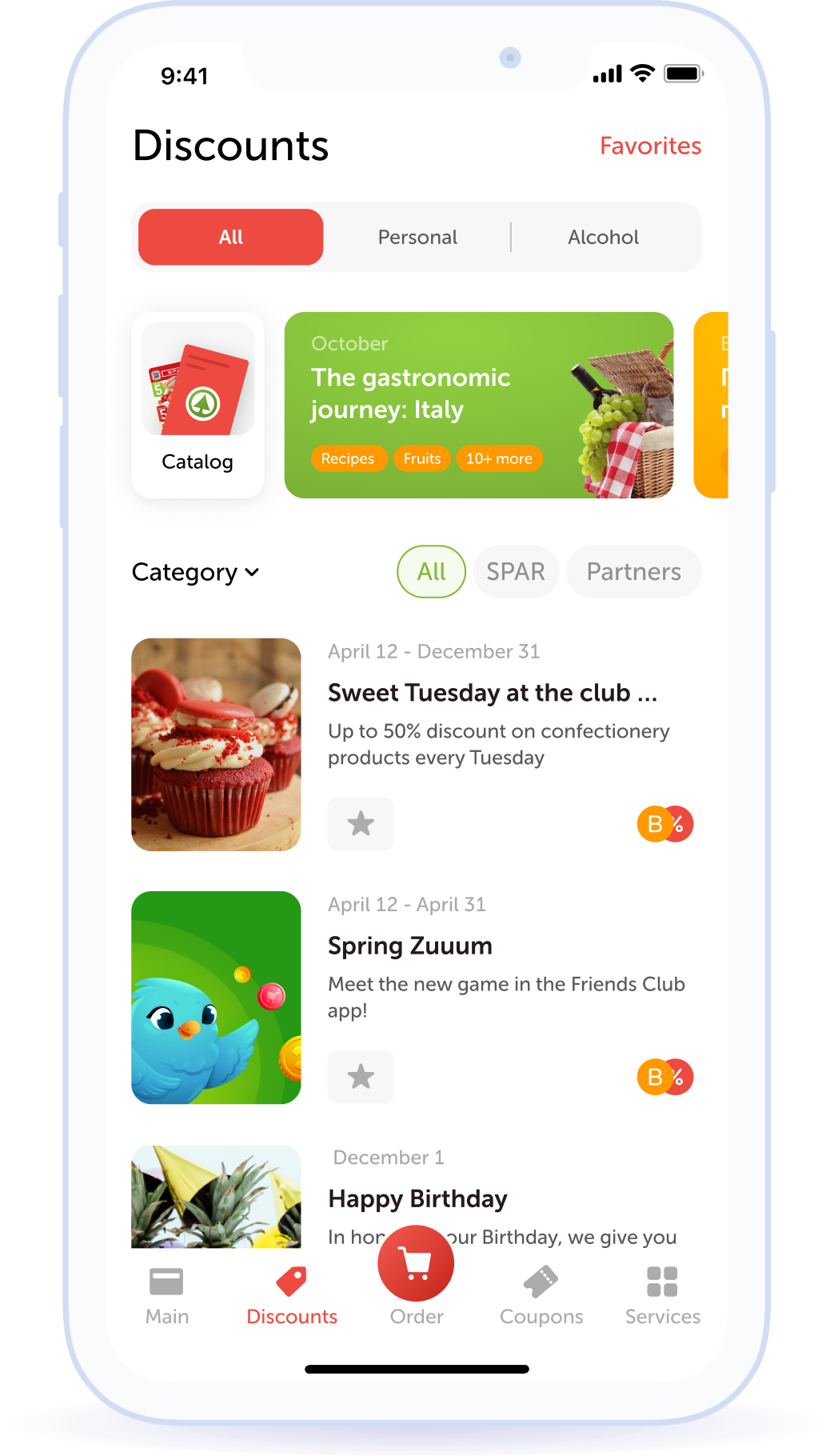 A system of personalized promotions and tailored banners for each client