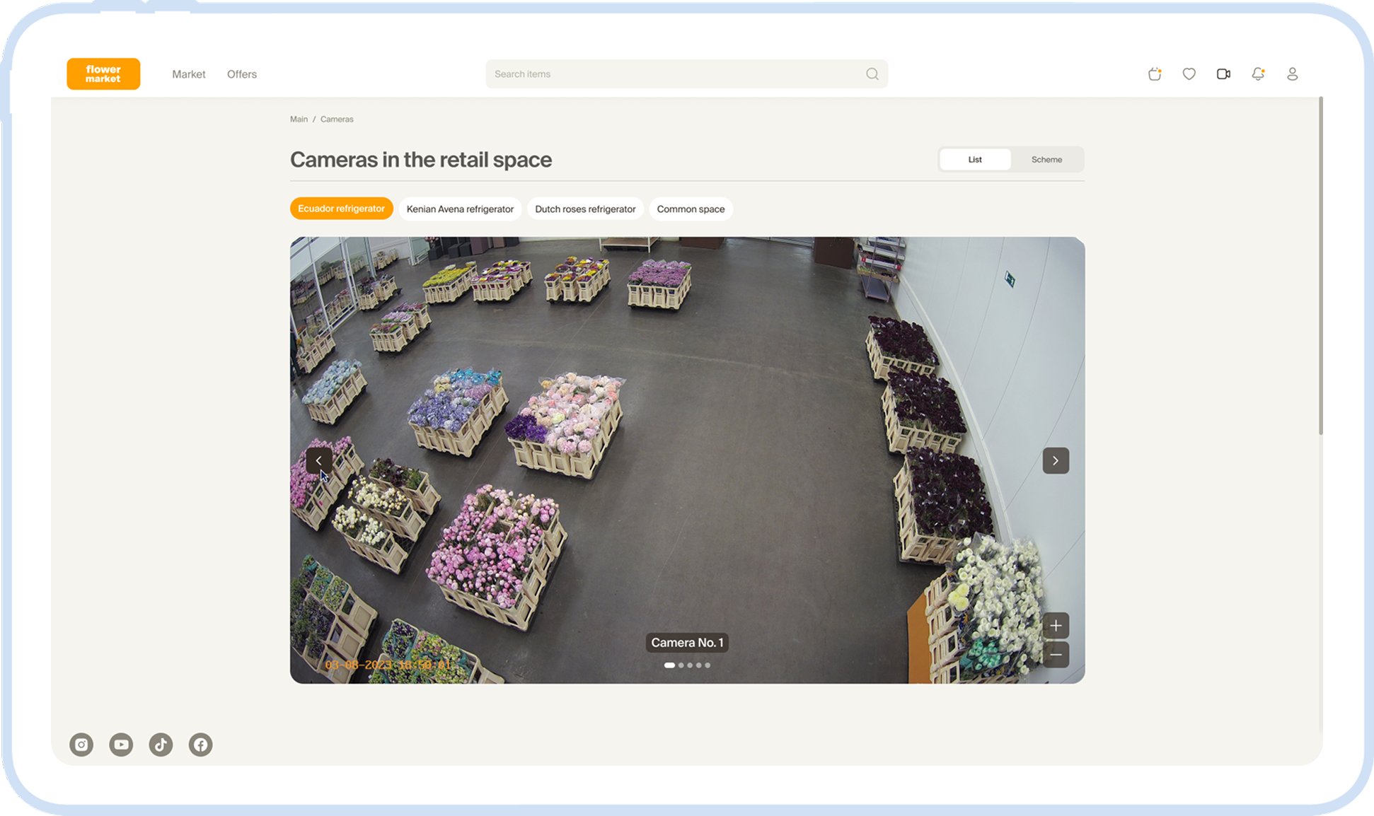 Cameras and layouts of trading halls