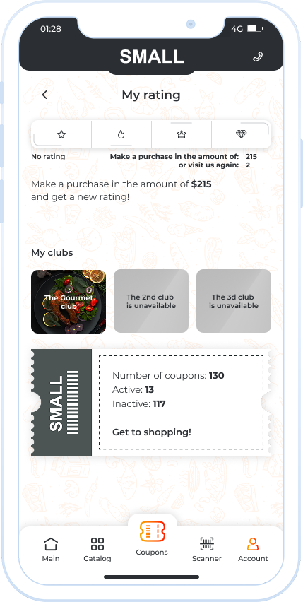 User ratings determined by the number and amount of purchases