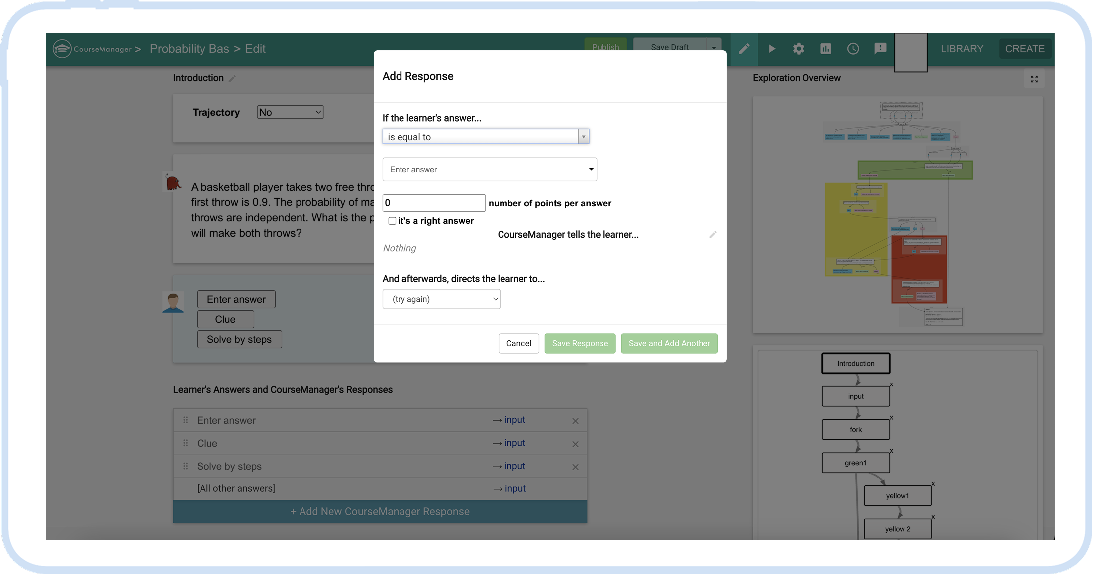 Creation of various types of tasks (scenarios), including those with images – graphs, diagrams, blueprints