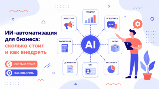 Автоматизация с помощью ИИ для бизнеса в 2026 году. Цены, сроки, как правильно делать